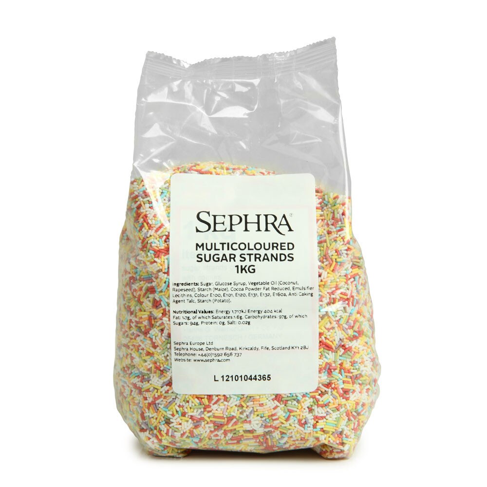 Sephra Multicoloured Sugar Strands - 1kg
